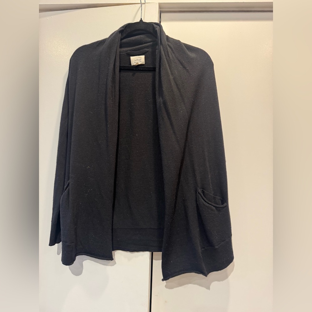 Aritizia Wilfred Black Open Front Women's Cardigan